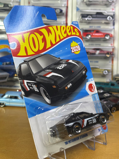 Hot Wheels '88 Mitsubishi Starion | 2026 J-Imports 8/10 Mainline (Black)