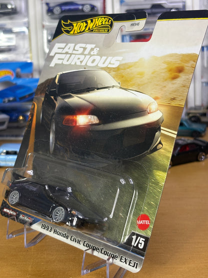 Hot Wheels Premium | 1993 Honda Civic Coupe EX EJ1 | HW Fast & Furious 1/5