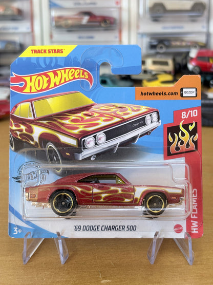 Hot Wheels '69 Dodge Charger 500 | 2017 HW Flames 8/10 Mainline Short Card