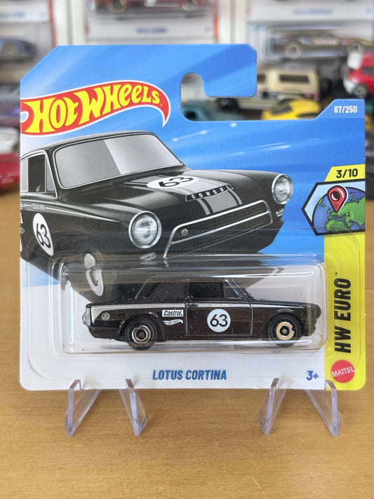 Hot Wheels Lotus Cortina | 2026 HW Euro 3/10 Mainline BLACK Short Card