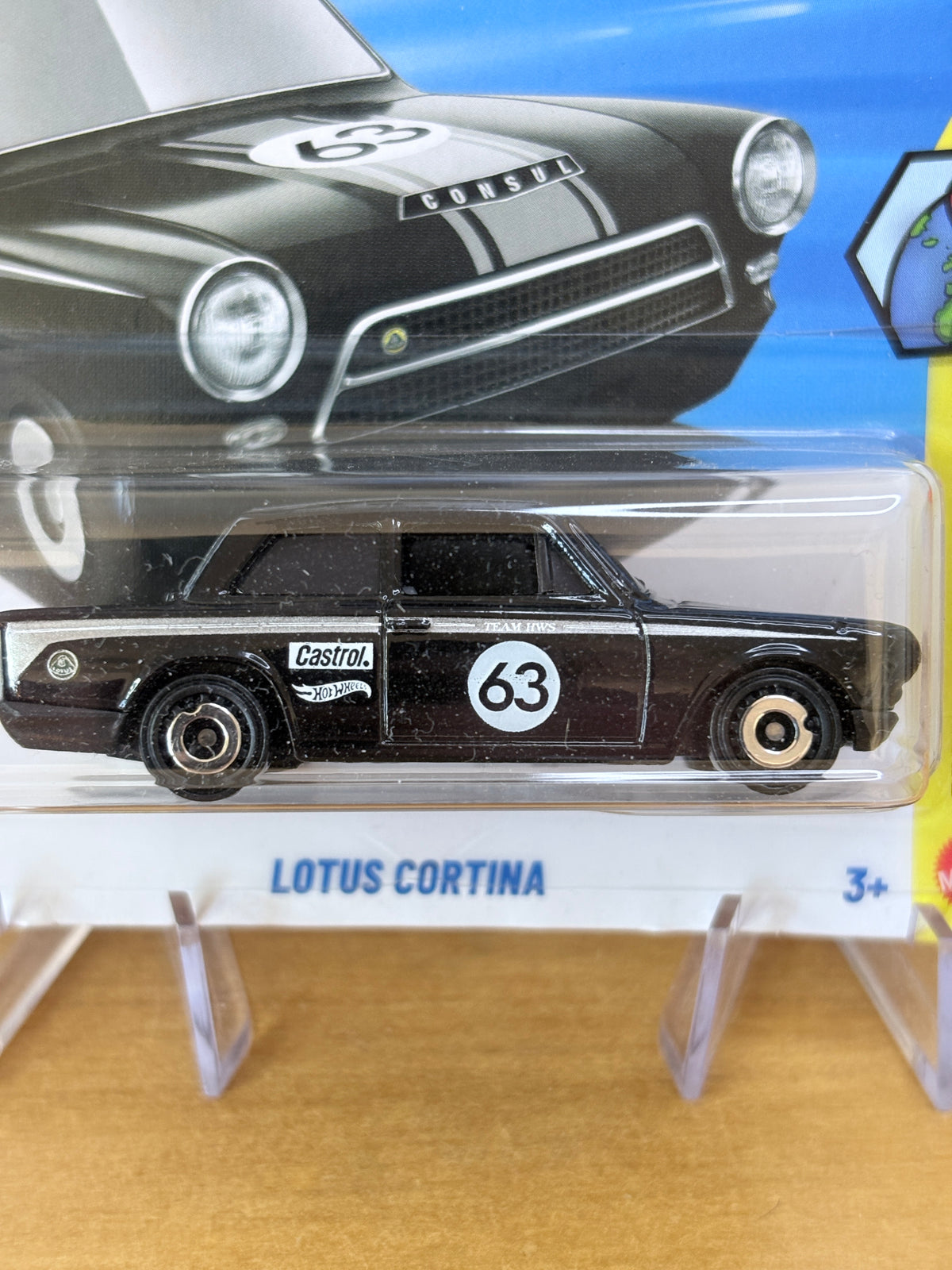 Hot Wheels Lotus Cortina | 2026 HW Euro 3/10 Mainline BLACK Short Card