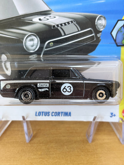 Hot Wheels Lotus Cortina | 2026 HW Euro 3/10 Mainline BLACK Short Card