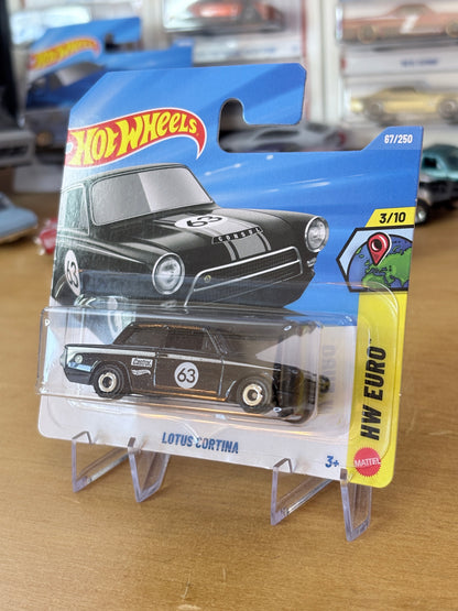 Hot Wheels Lotus Cortina | 2026 HW Euro 3/10 Mainline BLACK Short Card