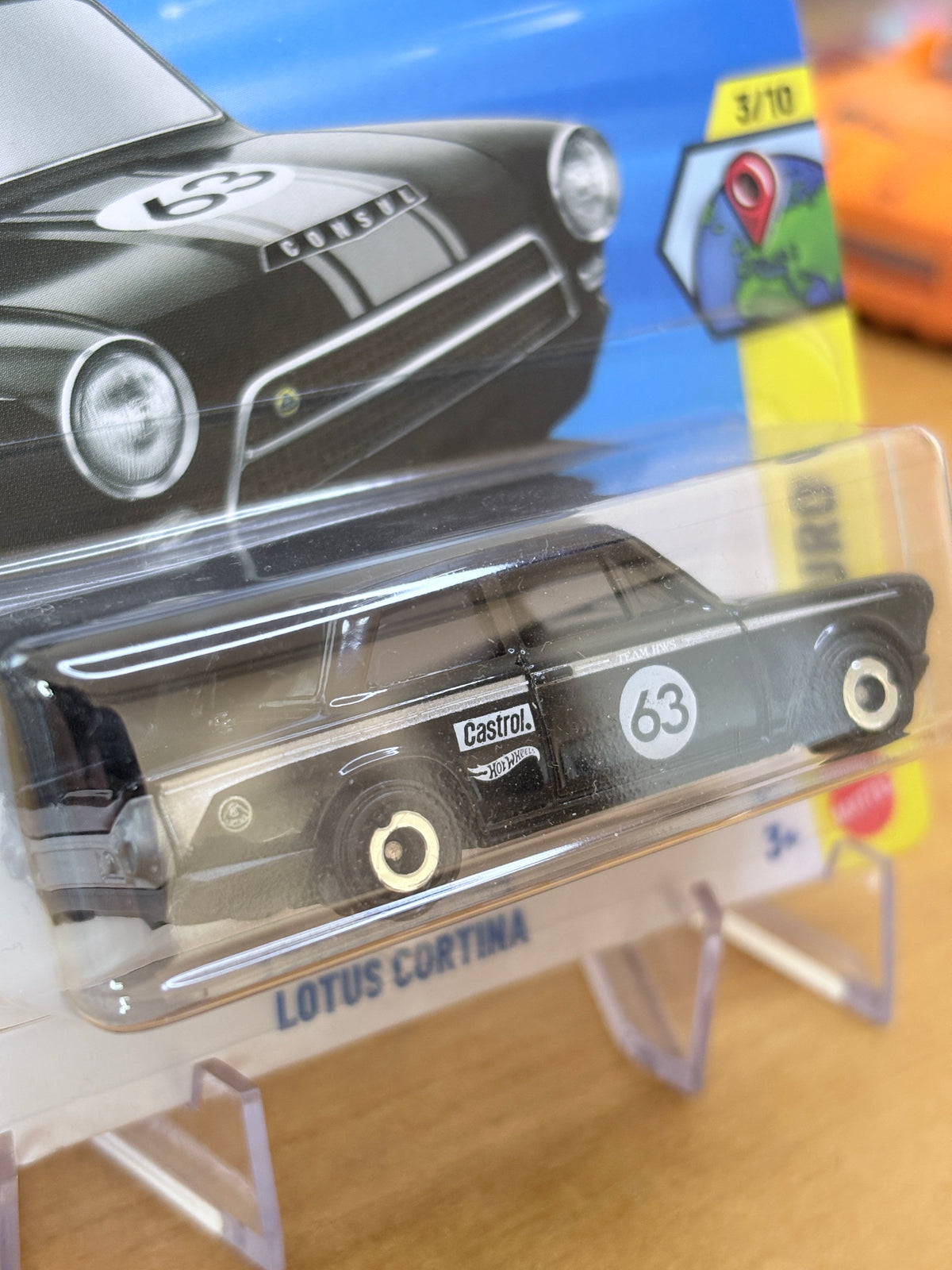 Hot Wheels Lotus Cortina | 2026 HW Euro 3/10 Mainline BLACK Short Card