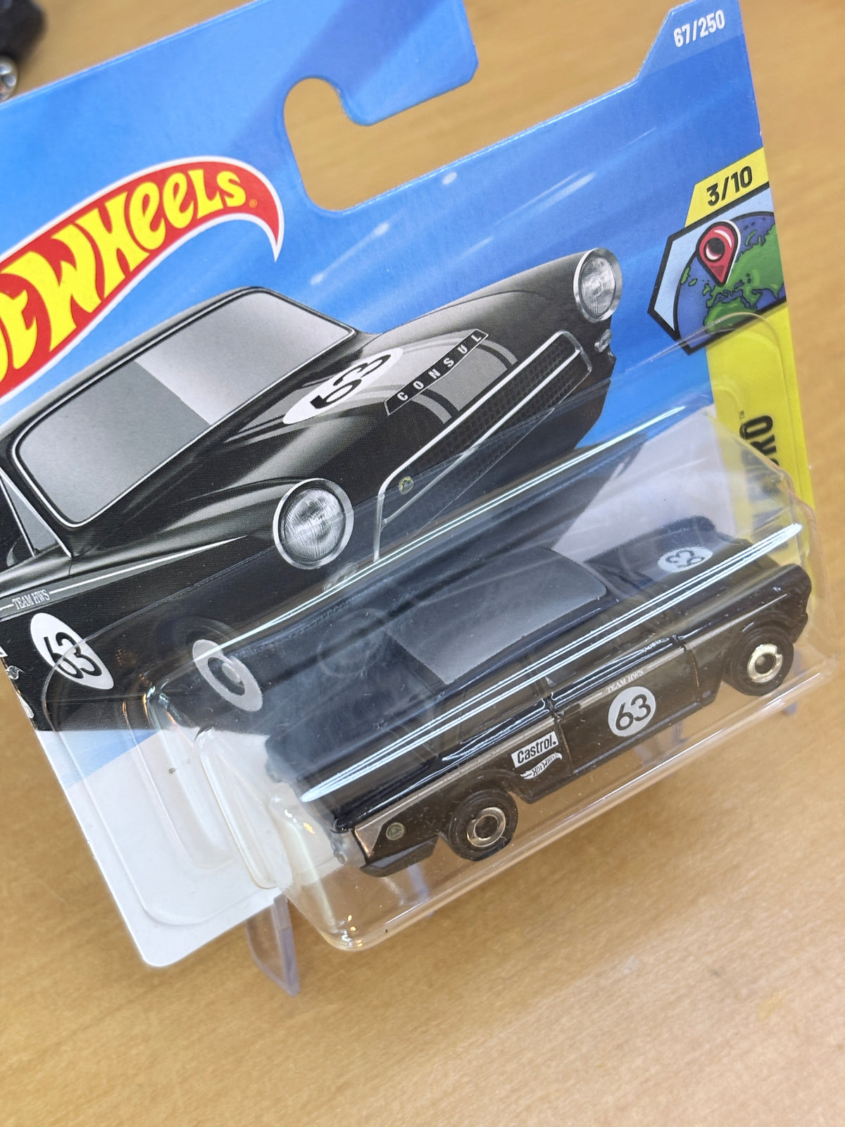 Hot Wheels Lotus Cortina | 2026 HW Euro 3/10 Mainline BLACK Short Card