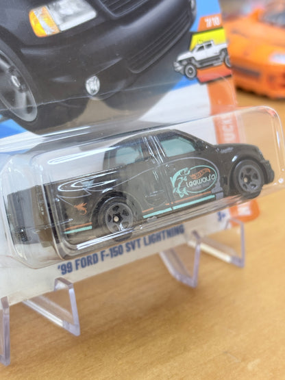 Hot Wheels '99 Ford F-150 SVT Lightning | 2025 HW Hot Trucks 7/10 Mainline (BLACK)