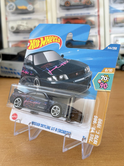 Hotwheels Mainline / Nissan Skyline GT-R (BCNR33) / 2025 HW '70s vs.'90s 8/10 BLACK Short Card (Copy)