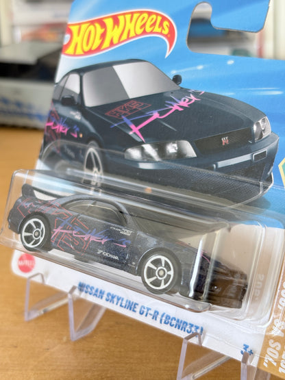 Hotwheels Mainline / Nissan Skyline GT-R (BCNR33) / 2025 HW '70s vs.'90s 8/10 BLACK Short Card (Copy)