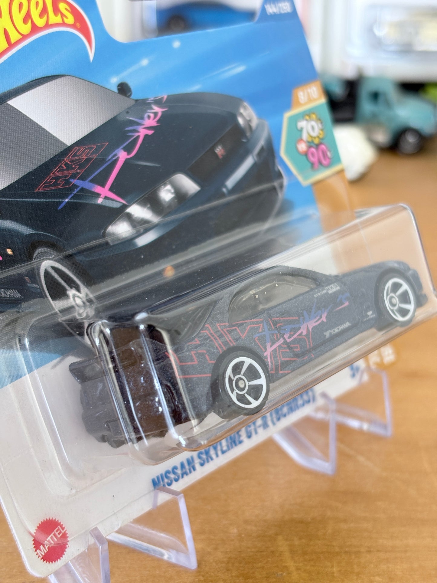 Hotwheels Mainline / Nissan Skyline GT-R (BCNR33) / 2025 HW '70s vs.'90s 8/10 BLACK Short Card (Copy)