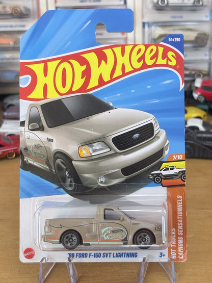 Hot Wheels '99 Ford F-150 SVT Lightning | 2025 HW Hot Trucks 7/10 Mainline (Beige)