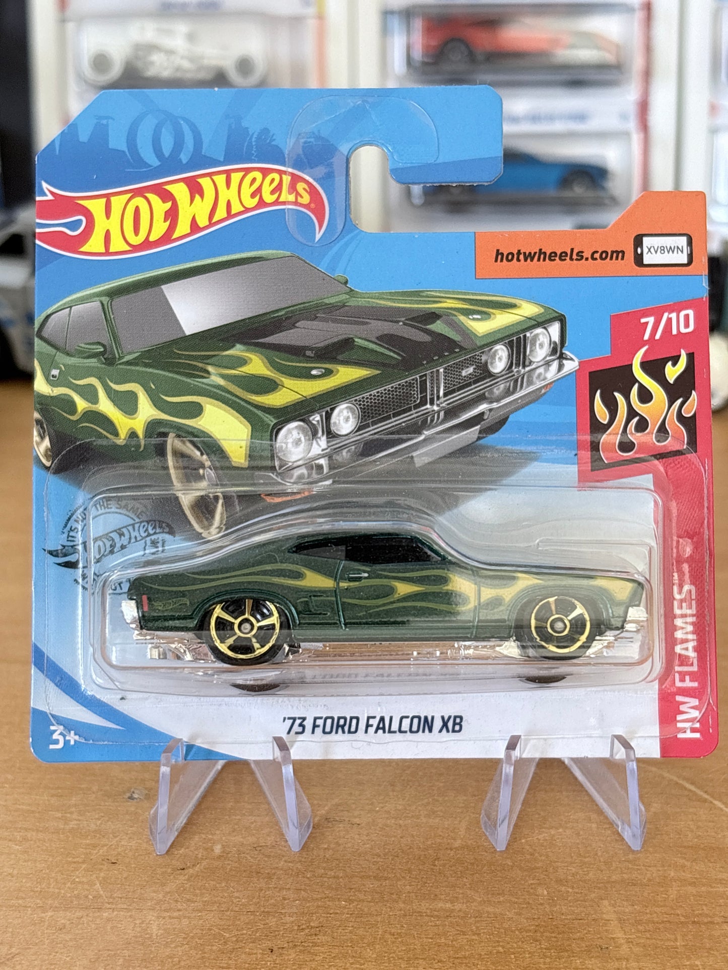 Hot Wheels Mainline | '73 Ford Falcon XB | 2018 HW Flames 7/10 Short Card