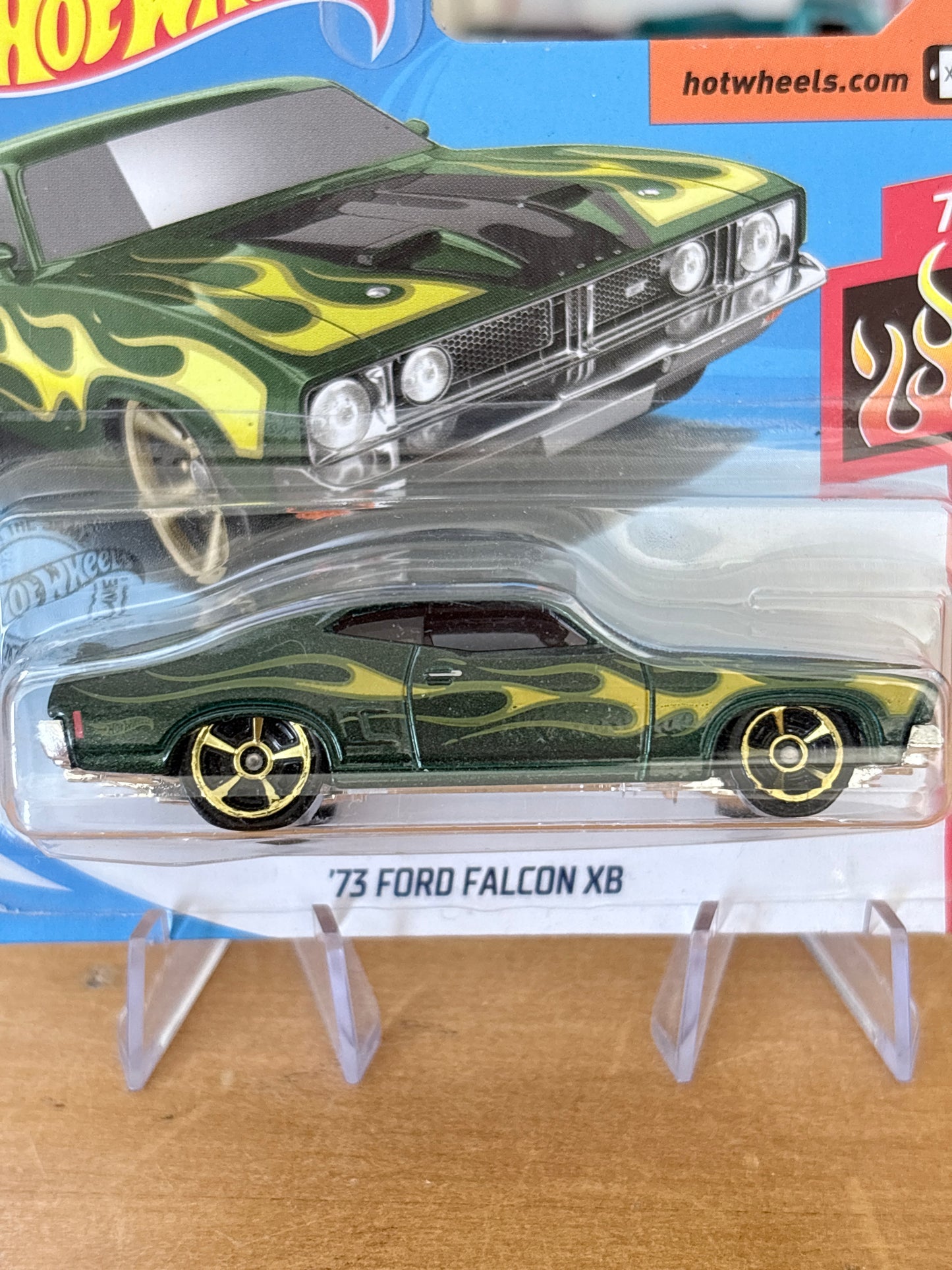Hot Wheels Mainline | '73 Ford Falcon XB | 2018 HW Flames 7/10 Short Card