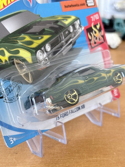 Hot Wheels Mainline | '73 Ford Falcon XB | 2018 HW Flames 7/10 Short Card