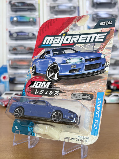 Majorette Nissan Skyline GT-R (34) | JDM Legends Premium Moving Parts (Blue)
