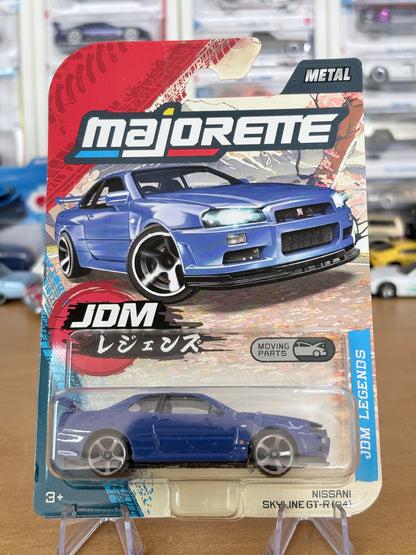 Majorette Nissan Skyline GT-R (34) | JDM Legends Premium Moving Parts (Blue)