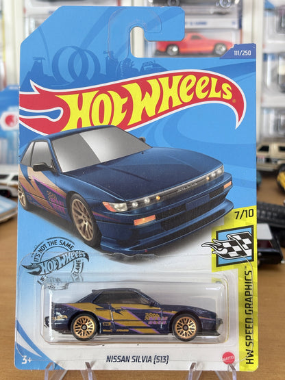 Hot Wheels Nissan Silvia (S13) | 2020 HW Speed Graphics 7/10 Mainline BLUE