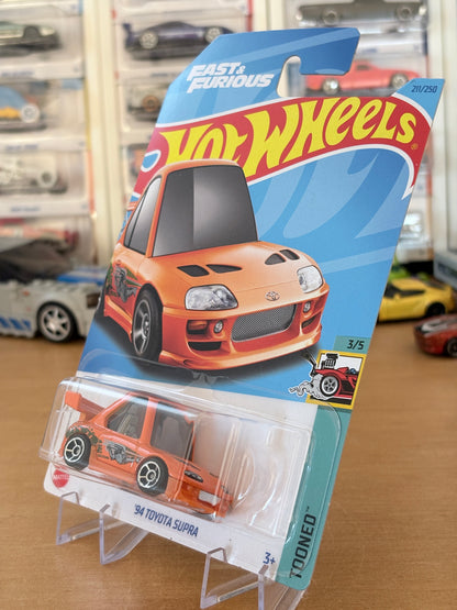 Hot Wheels Mainline / '94 Toyota Supra / 2023 HW Tooned 3/5 Fast and Furious