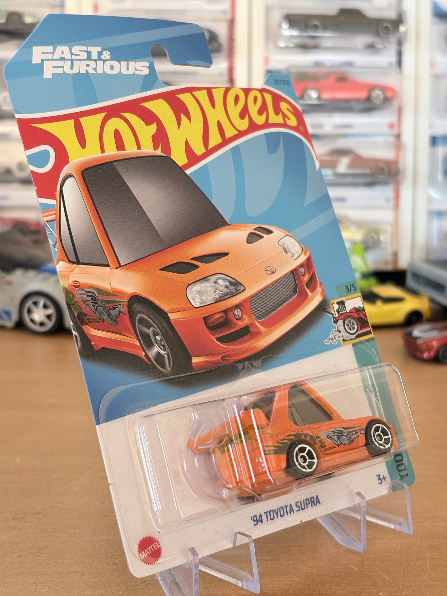 Hot Wheels Mainline / '94 Toyota Supra / 2023 HW Tooned 3/5 Fast and Furious