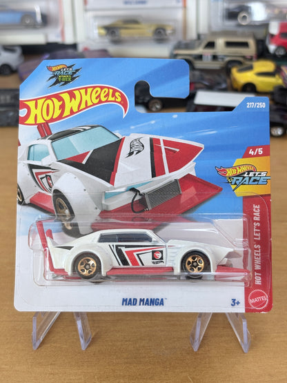 Hot Wheels Mad Manga | 2026 Hot Wheels Let's Race 4/5 Mainline Treasure Hunt Short Card