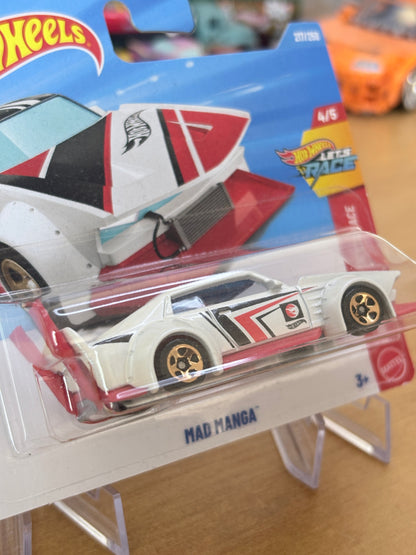 Hot Wheels Mad Manga | 2026 Hot Wheels Let's Race 4/5 Mainline Treasure Hunt Short Card
