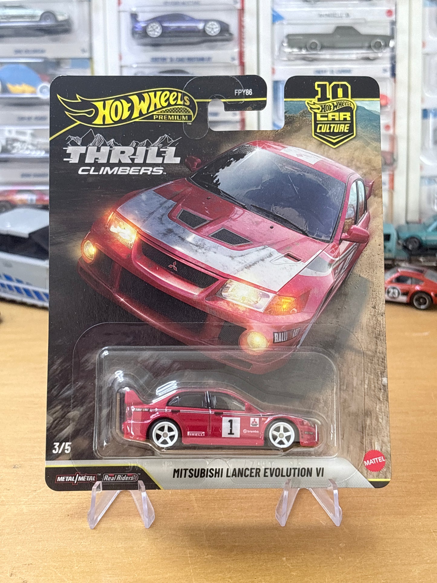 Hot Wheels Premium | Mitsubishi Lancer Evolution VI | 2026 Thrill Climbers 3/5