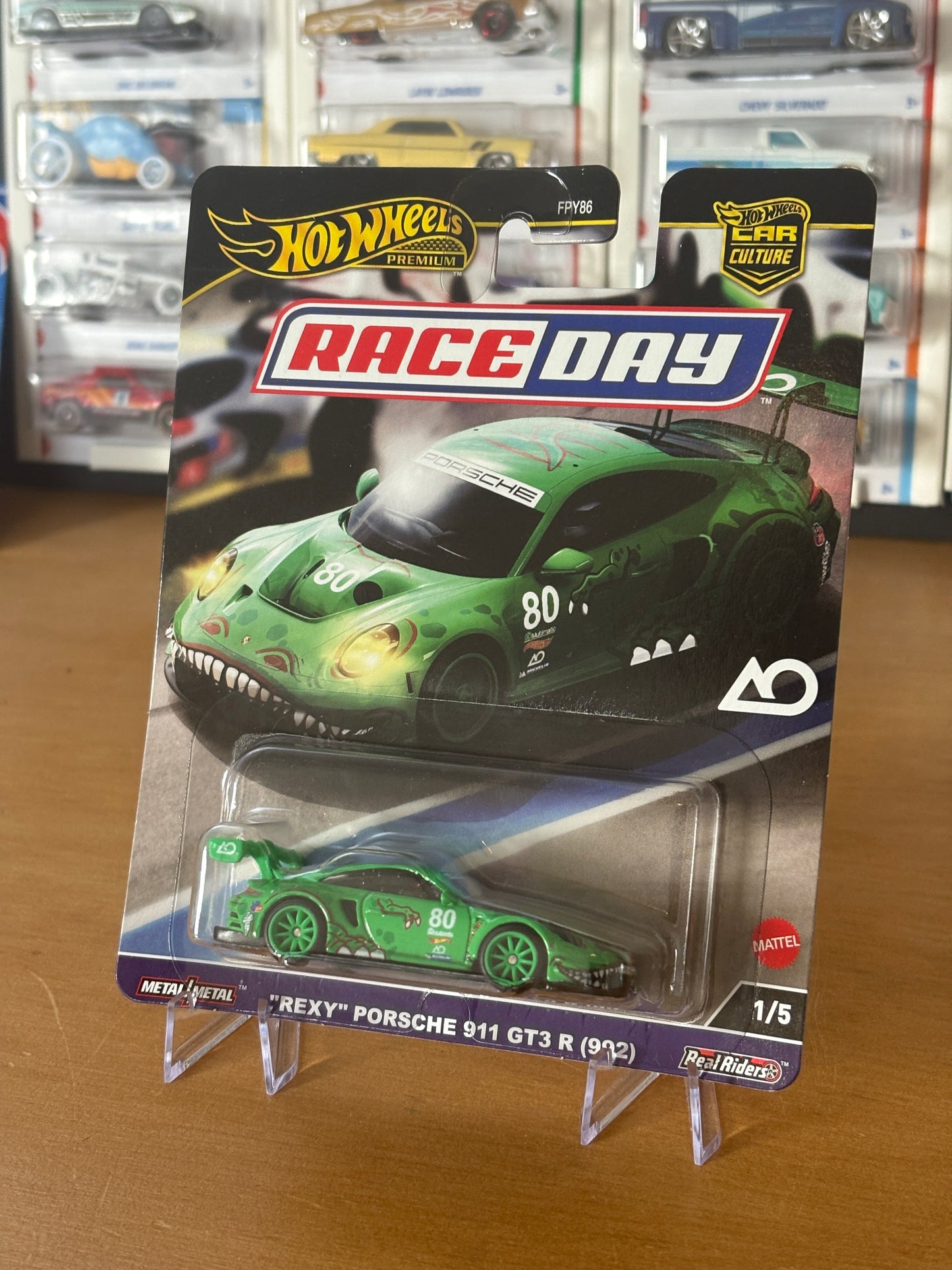 Hot Wheels Premium / "Rexy" Porsche 911 GT3 R (992) / 2025 Race Day 1/5