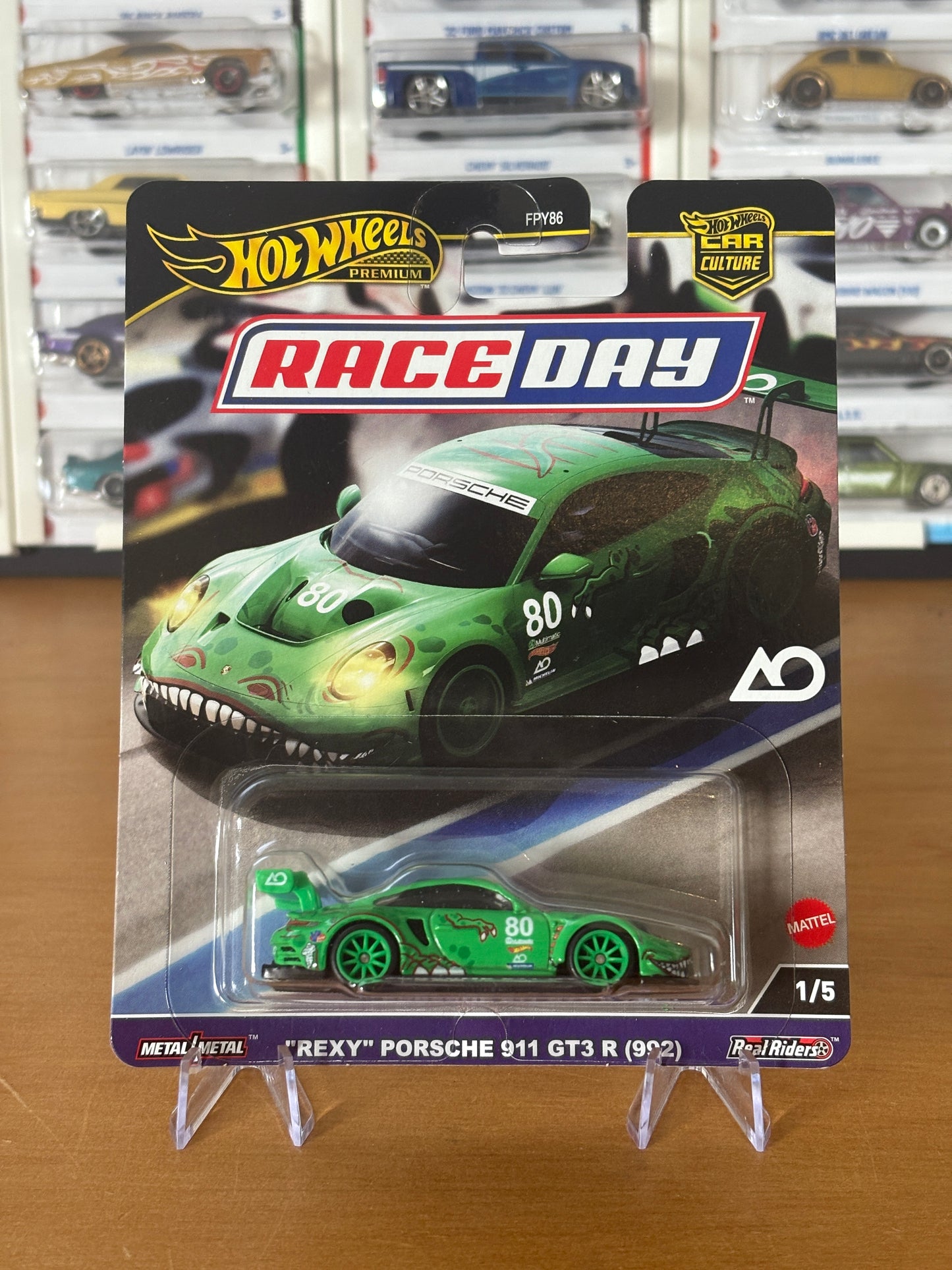 Hot Wheels Premium / "Rexy" Porsche 911 GT3 R (992) / 2025 Race Day 1/5