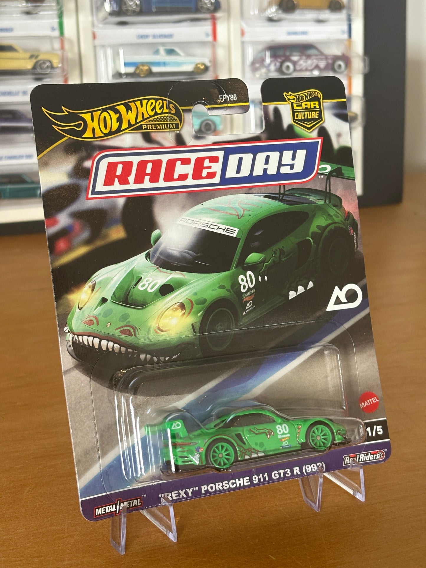 Hot Wheels Premium / "Rexy" Porsche 911 GT3 R (992) / 2025 Race Day 1/5