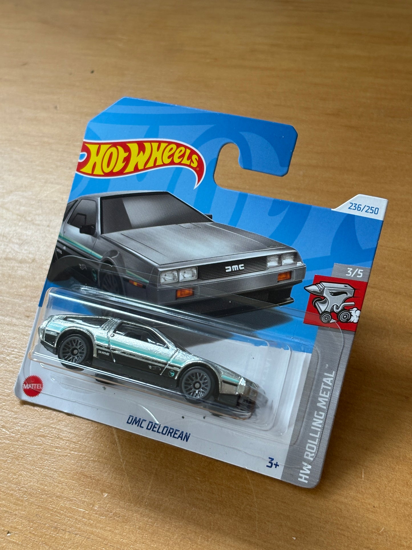 Hot Wheels Mainline Treasure Hunt  / DMC Delorean / 2025 HW Rolling Metal 3/5