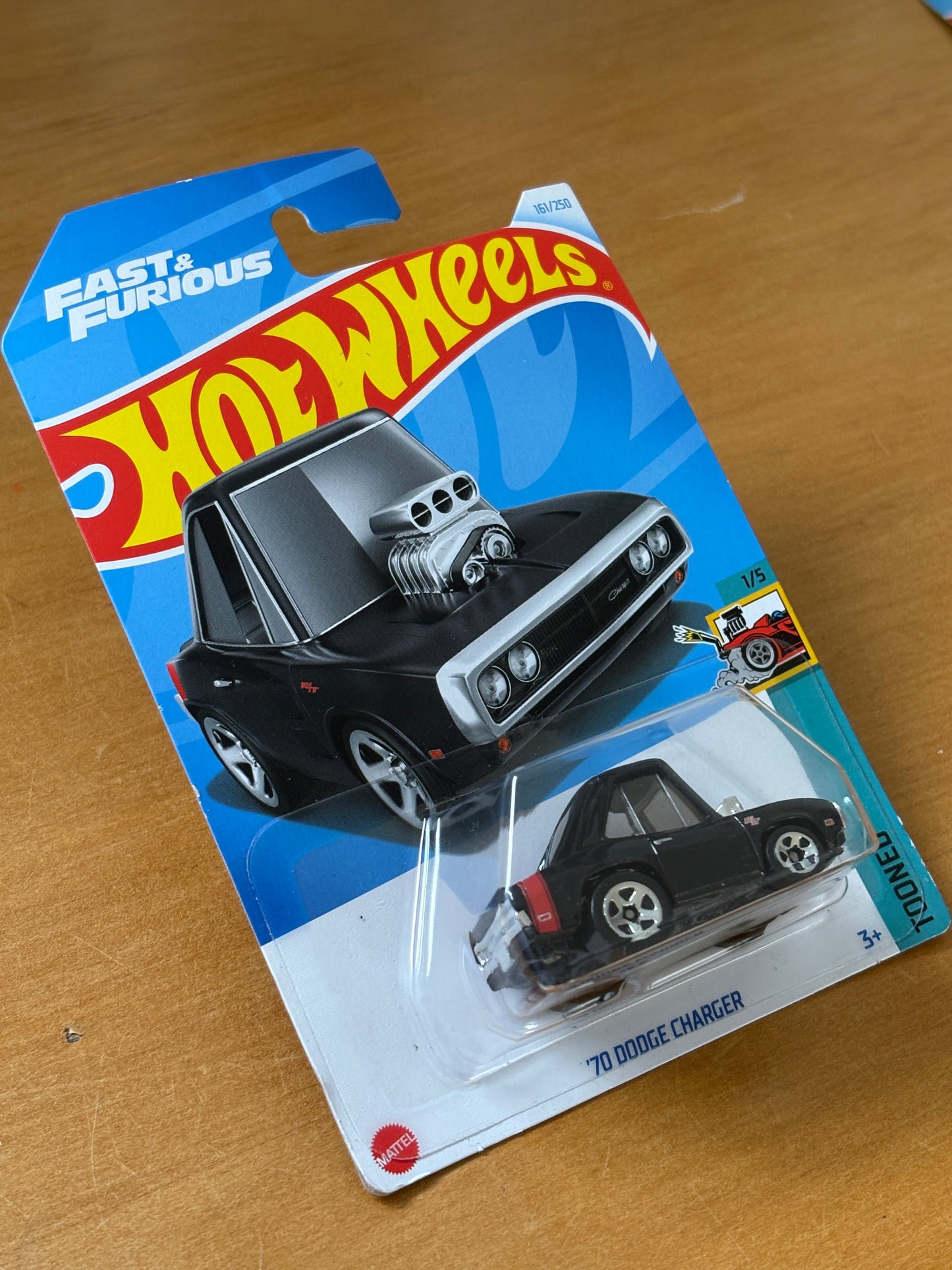 Hot Wheels Mainline / '70 Dodge Charger - Black / 2024 HW Tooned 1/5