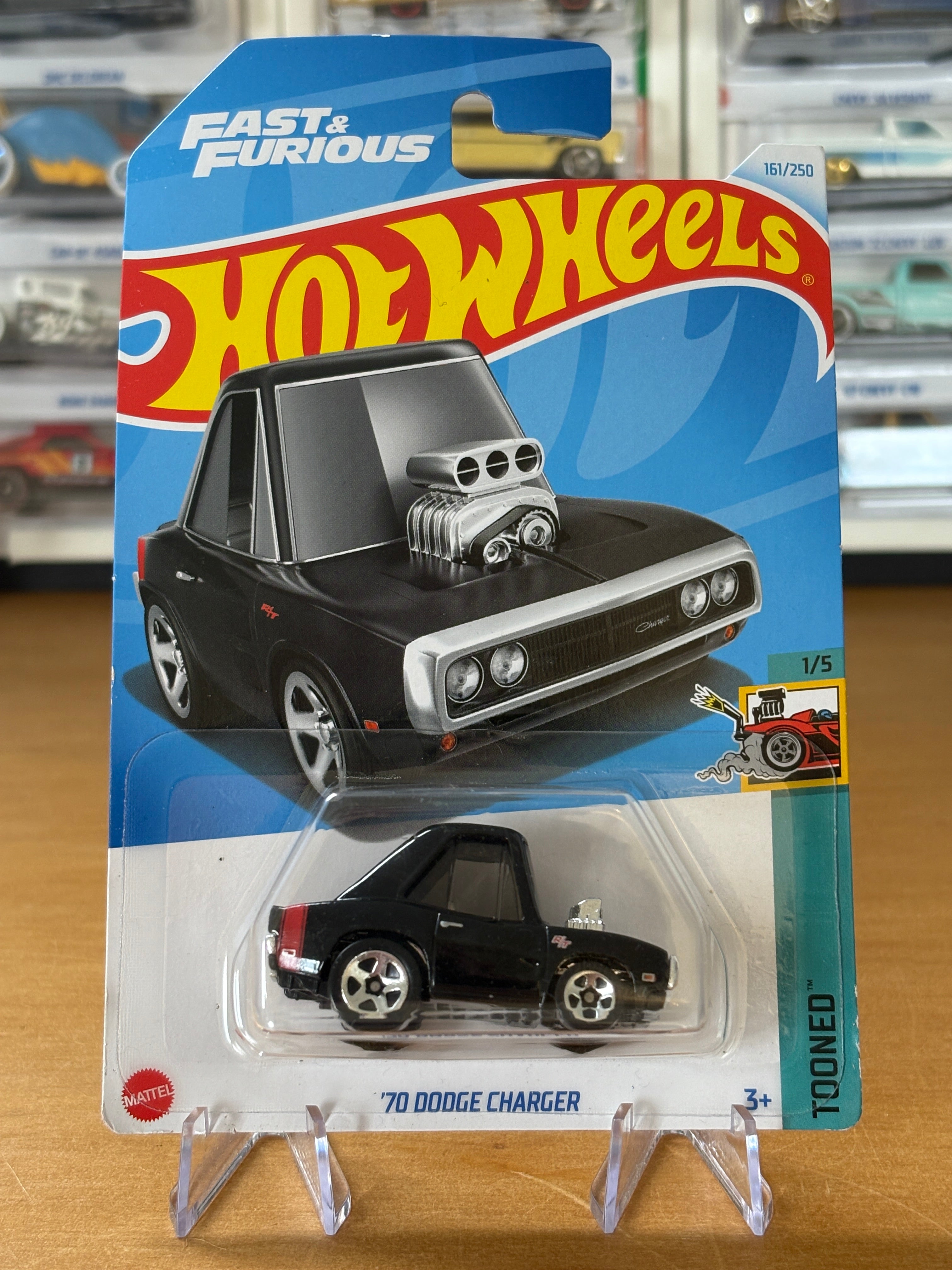 Hot Wheels Mainline / '70 Dodge Charger - Black / 2024 HW Tooned 1