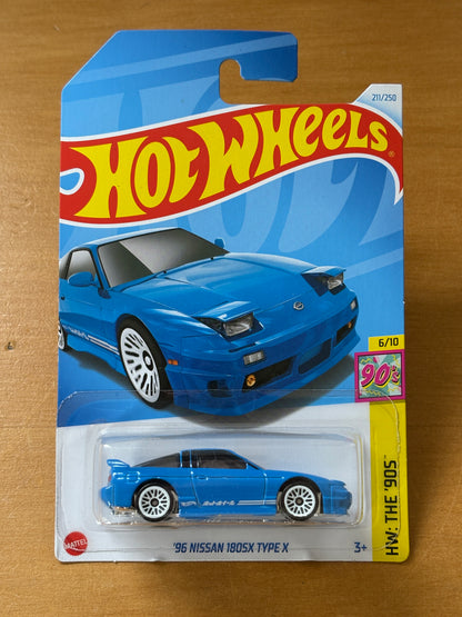 Hot Wheels Mainline / '96 Nissan 180sx Type X / 2024 HW The '90s 6/10