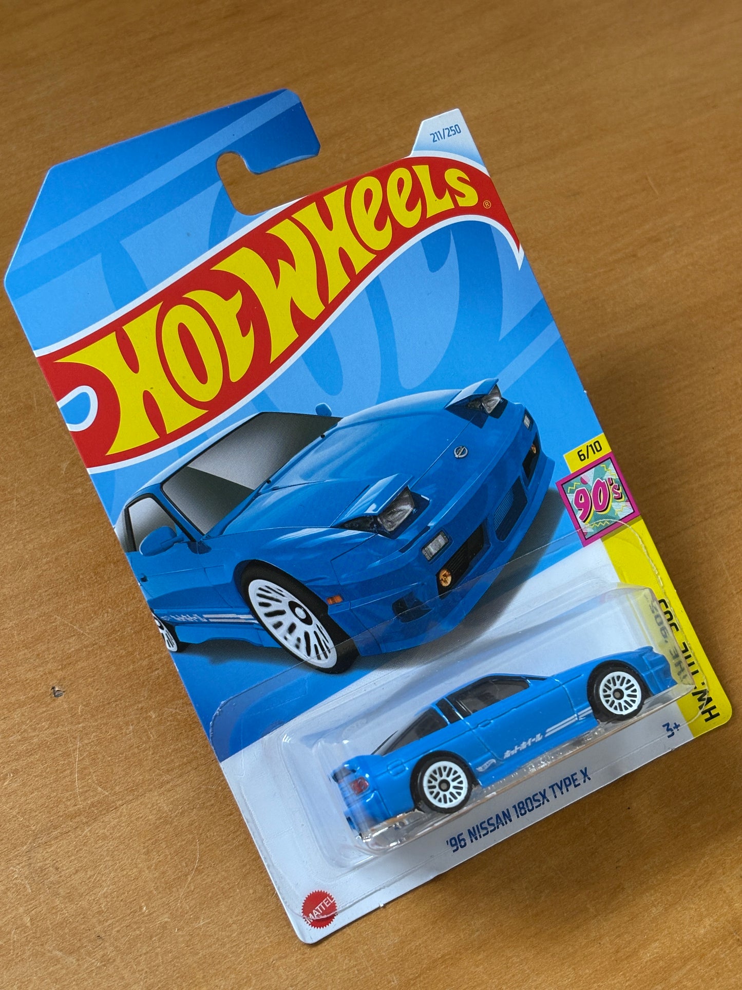 Hot Wheels Mainline / '96 Nissan 180sx Type X / 2024 HW The '90s 6/10
