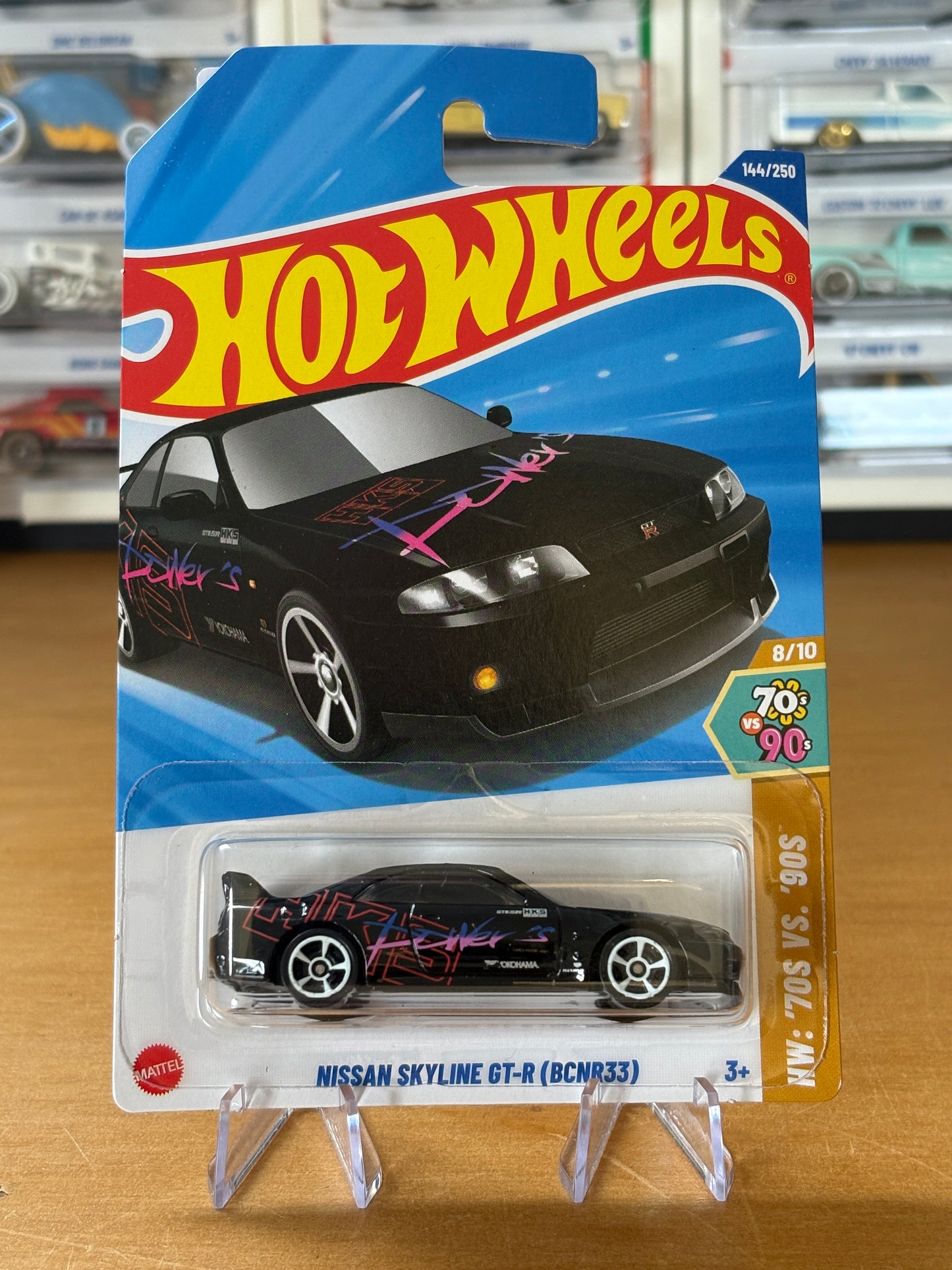 Hotwheels Mainline / Nissan Skyline GT-R (BCNR33) / 2025 HW '70s vs.'90s 8/10 BLACK