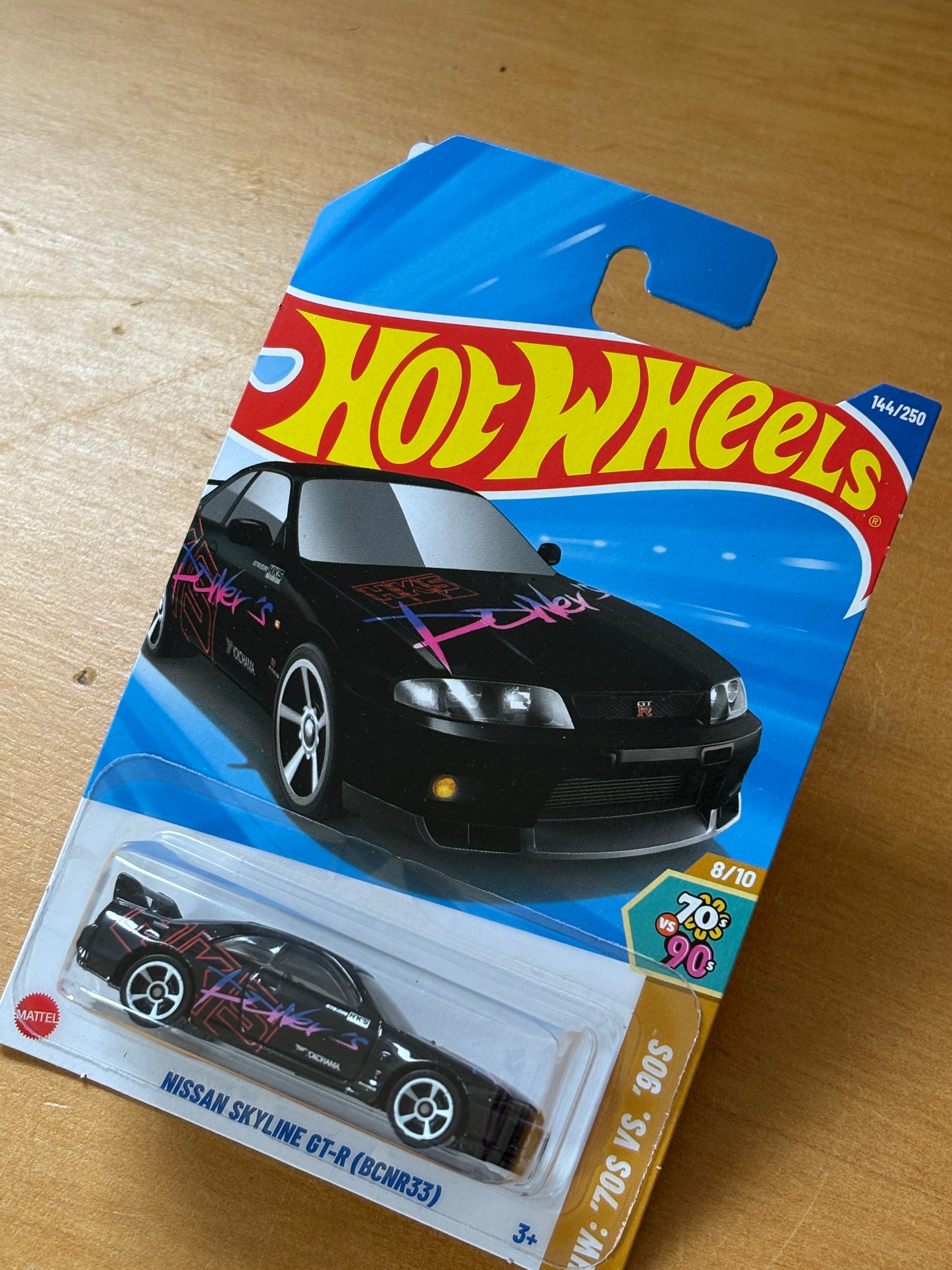 Hotwheels Mainline / Nissan Skyline GT-R (BCNR33) / 2025 HW '70s vs.'90s 8/10 BLACK