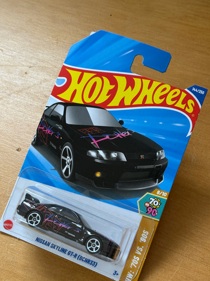 Hotwheels Mainline / Nissan Skyline GT-R (BCNR33) / 2025 HW '70s vs.'90s 8/10 BLACK