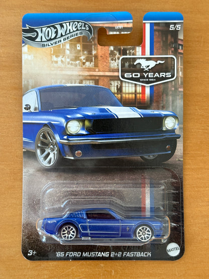 Hot Wheels Silver Series / '65 Ford Mustang 2+2 Fastback CHASE / 2024 HW 60 Years Mustang 5/5