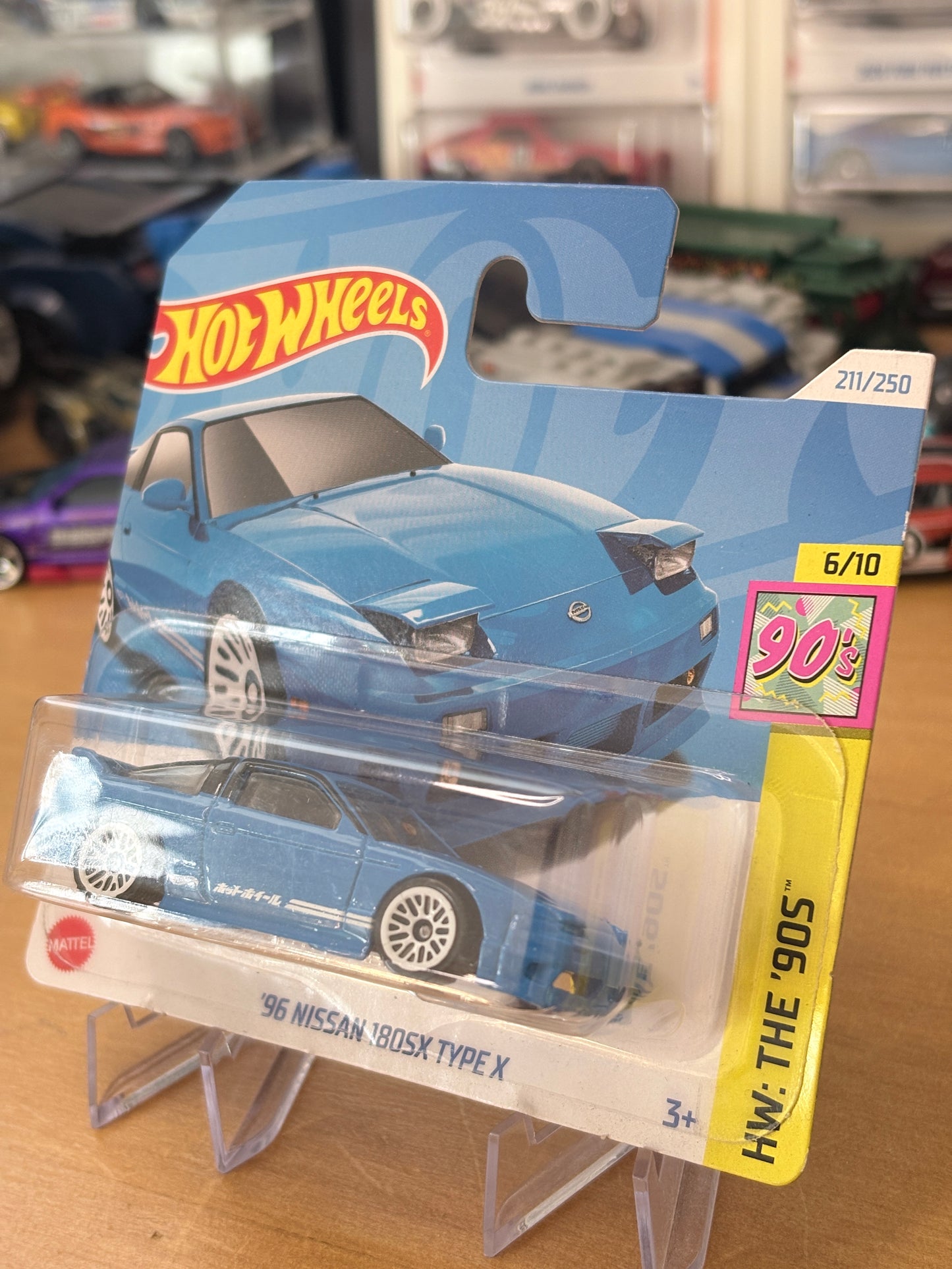 Hot Wheels Mainline / '96 Nissan 180sx Type X / 2024 HW The '90s 6/10 (Short Card)