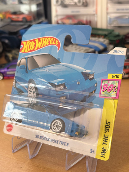 Hot Wheels Mainline / '96 Nissan 180sx Type X / 2024 HW The '90s 6/10 (Short Card)
