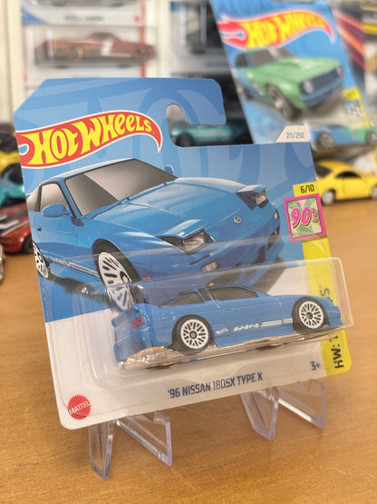 Hot Wheels Mainline / '96 Nissan 180sx Type X / 2024 HW The '90s 6/10 (Short Card)