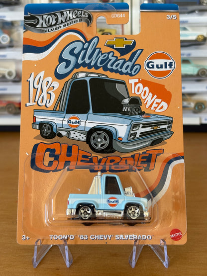 Hot Wheels Silver Series / Toon'd '83 Chevy Silverado / 2024 HW Tooned Gulf 3/5
