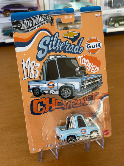 Hot Wheels Silver Series / Toon'd '83 Chevy Silverado / 2024 HW Tooned Gulf 3/5
