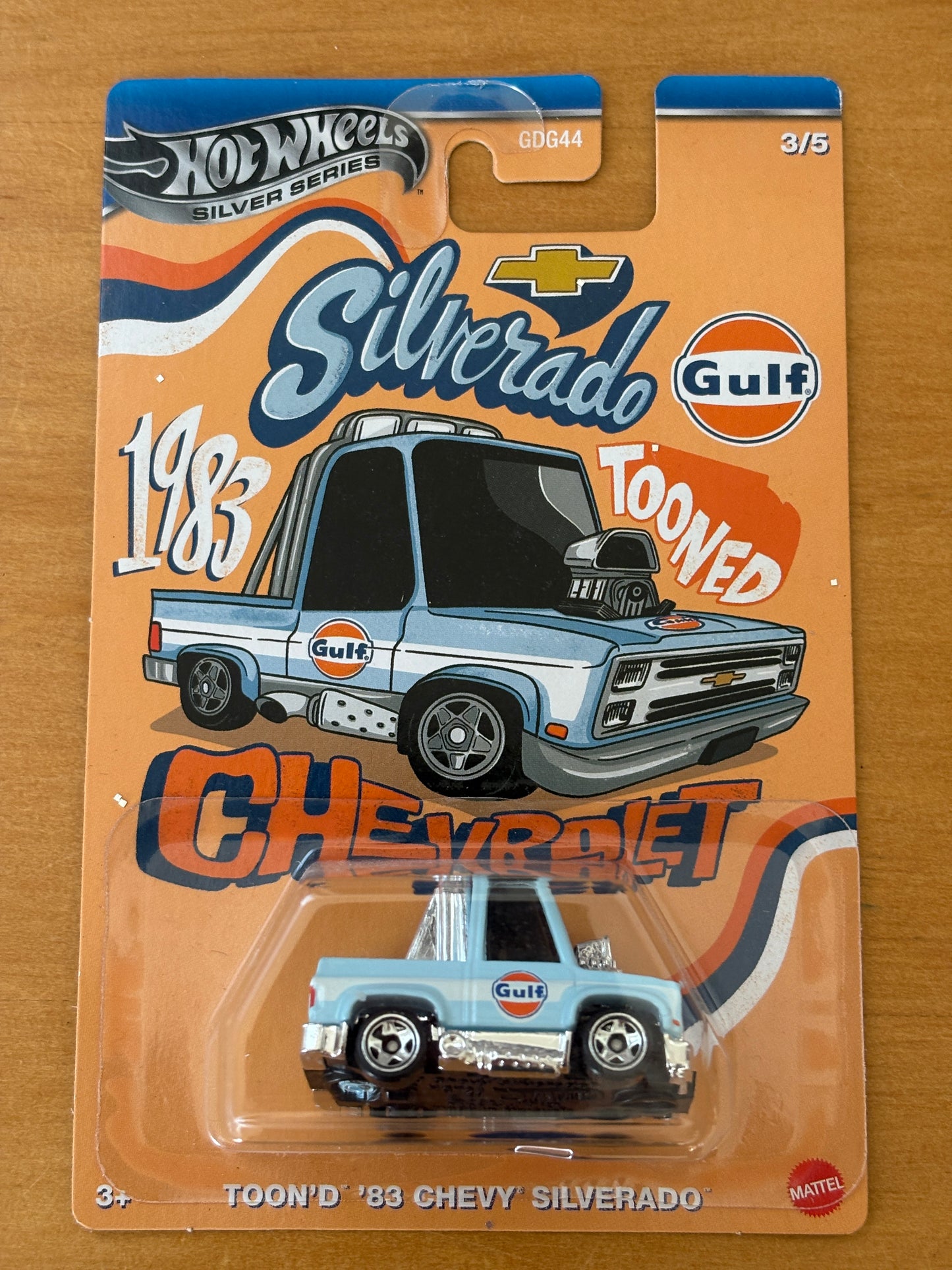 Hot Wheels Silver Series / Toon'd '83 Chevy Silverado / 2024 HW Tooned Gulf 3/5