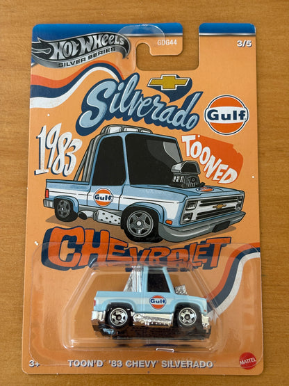 Hot Wheels Silver Series / Toon'd '83 Chevy Silverado / 2024 HW Tooned Gulf 3/5
