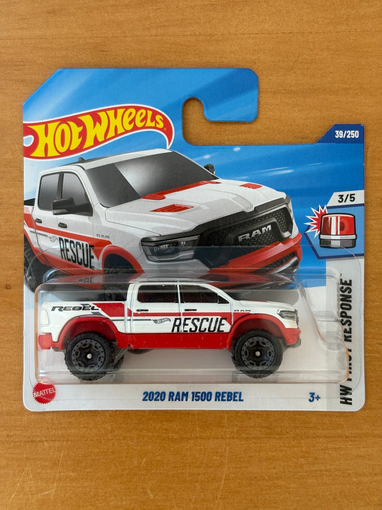 Hot Wheels Mainline / 2020 RAM 1500 Rebel / 2025 HW First Response 3/5