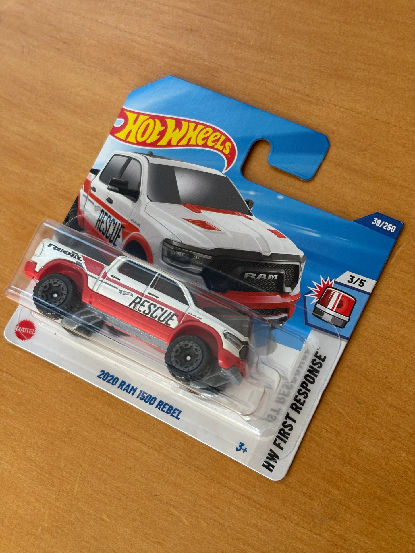 Hot Wheels Mainline / 2020 RAM 1500 Rebel / 2025 HW First Response 3/5