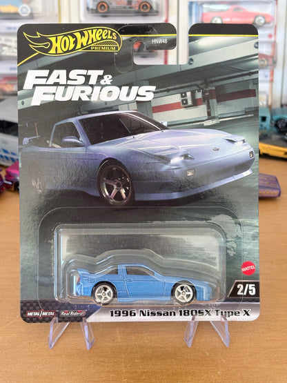 Hot Wheels Premium | 1996 Nissan 180sx Type X | HW Fast & Furious | 2/5