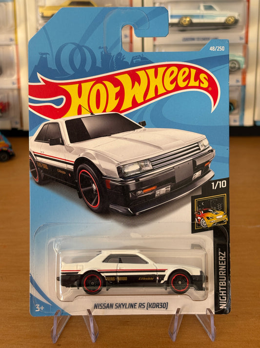 Hot Wheels Mainline / Nissan Skyline RS (KDR30) / 2017 HW Nightburnerz 1/10 (White)