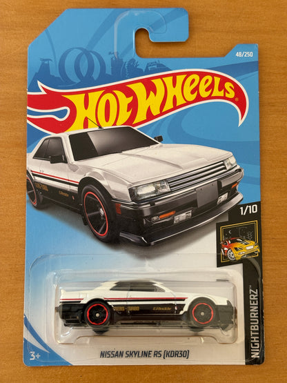 Hot Wheels Mainline / Nissan Skyline RS (KDR30) / 2017 HW Nightburnerz 1/10 (White)