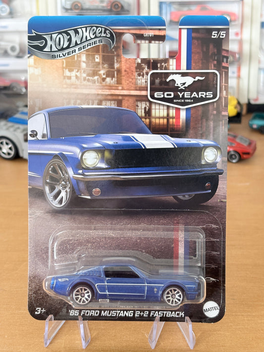 Hot Wheels Silver Series / '65 Ford Mustang 2+2 Fastback CHASE / 2024 HW 60 Years Mustang 5/5
